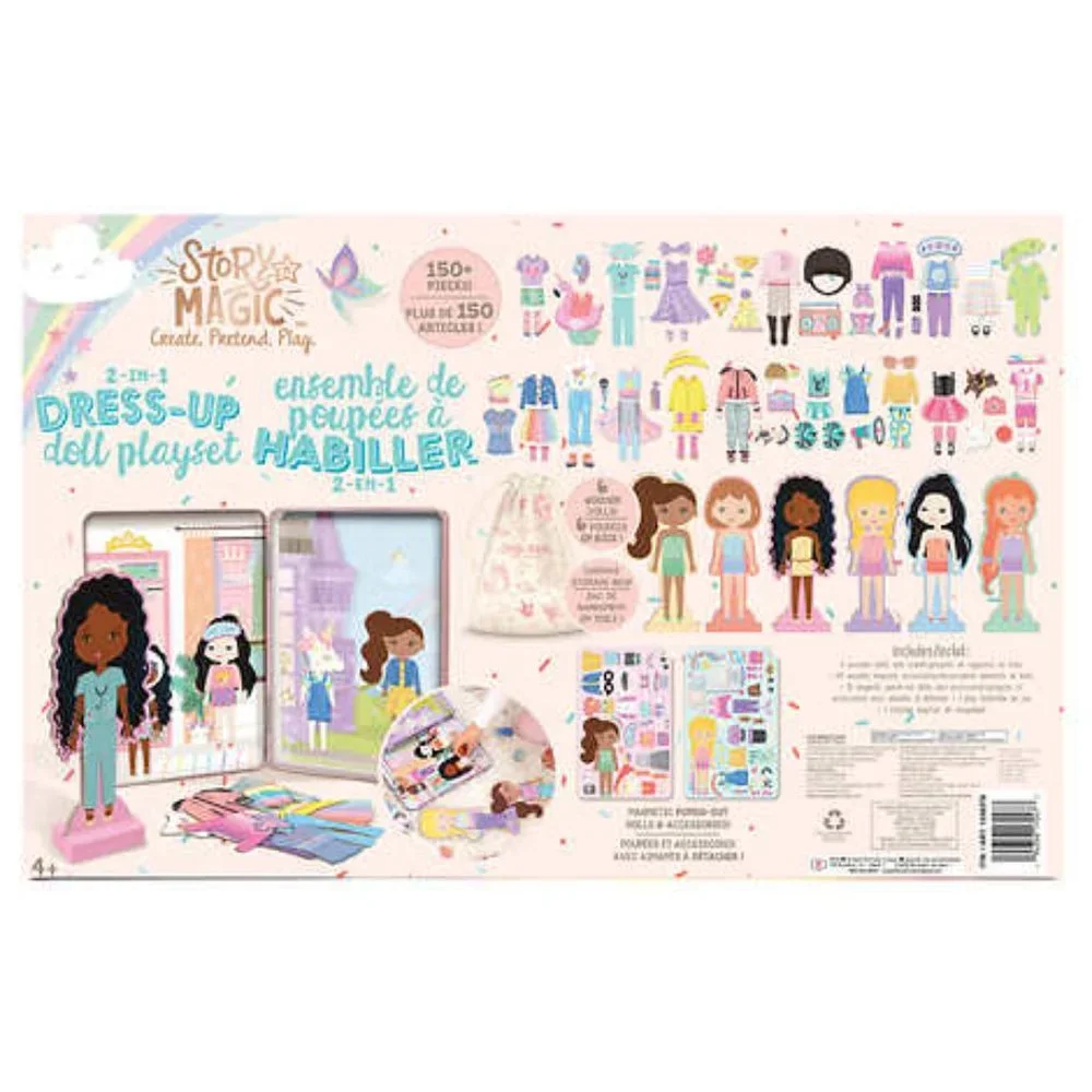 Have some fun!! Story Magic 2-in-1 Dress Up Doll Playset Brand New In Box - Picture 2 of 6
